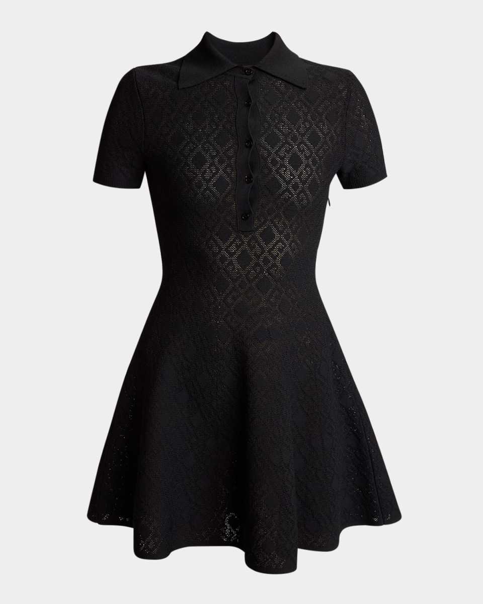 Logo Fit-Flare Mini Polo Dress